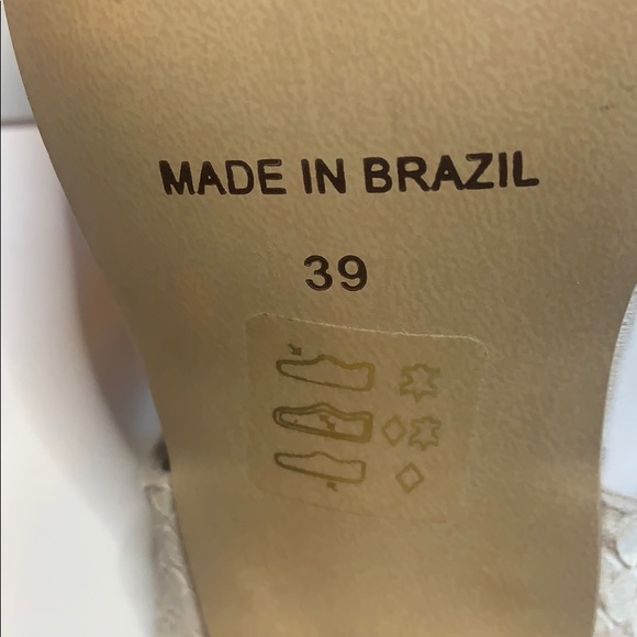 Tervolina wooden stacked heels. Orange/cream sz 39 - Picture 8 of 8